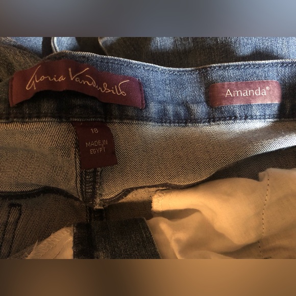 Gloria Vanderbilt Amanda Jeans Size 18 Short EUC - Picture 6 of 10